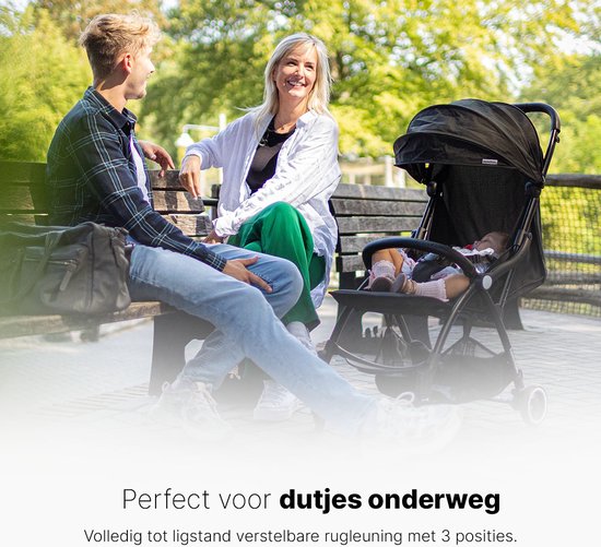 Hamilton by Yoop X1 Plus Buggy - MagicFold - Tot 22 kg - Premium Wandelwagen - Inklapbare Plooibuggy - Verlengde Zonnekap - Zwart