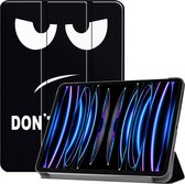 Case2go - Tablet hoes geschikt voor Apple iPad Pro 11 (2024) - Tri-fold hoes - Auto/Wake functie - Don't Touch me
