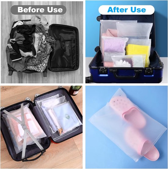 Hersluitbare Transparante Plastic Tassen, Groot Ziplock