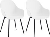 Rootz eetkamerstoelen in Scandinavische stijl - holle rug - moderne stoelen - duurzaam en stevig - ergonomisch comfort - gemakkelijk schoon te maken - 56 cm x 87,5 cm x 58 cm