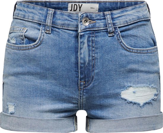 Jacqueline de Yong Broek Jdyblume Mw Fold-up Shorts Dest. Mi 15293951 Light Blue Dames Maat - XXL