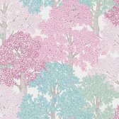 Natuur behang Profhome 377535-GU vliesbehang glad design mat roze blauw wit bruin 5,33 m2