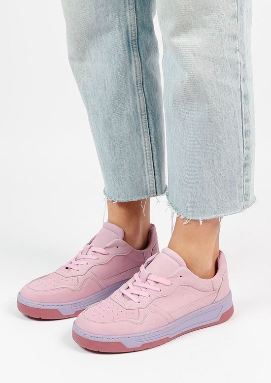 Sacha - Dames - Roze nubuck sneakers