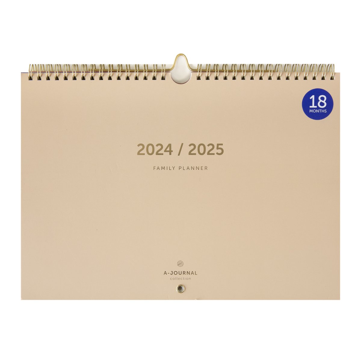 A-Journal 18 Maanden Familieplanner 2024-2025 - Beige op Prijzenvolger.com