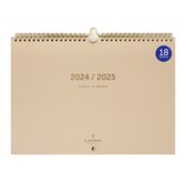 Agenda familial 18 mois A-Journal 2024-2025 - Beige