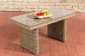 In And OutdoorMatch Premium tuintafel Ebba - tuintafel kunststof - tuintafels - tafel - Glazen tafel - 80 x 140 x 74 cm
