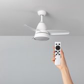 Ventilateur de plafond Remco avec éclairage - Ø107cm - 6 vitesses - Télécommande - Bois Foncé