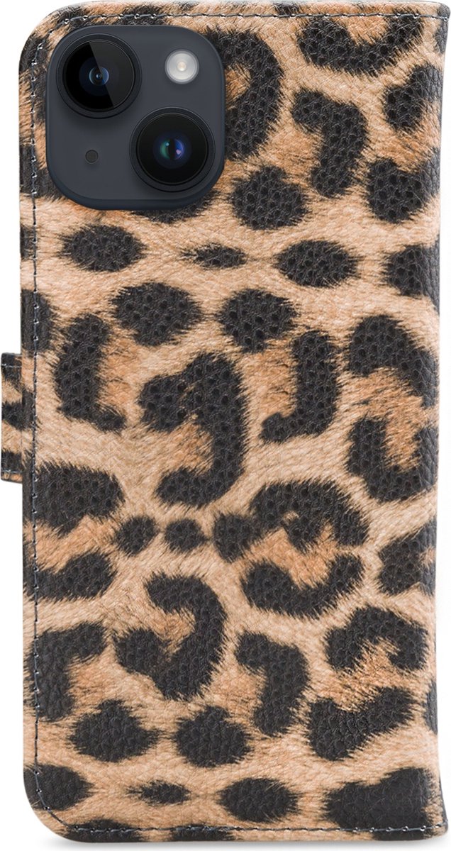 My Style - iPhone 14 Plus Hoesje - Flex Wallet Luipaard Bruin