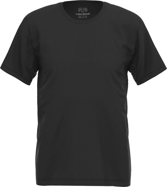 CECEBA O-hals shirt bamboe zwart - 3XL
