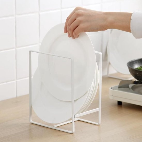 Organisateur De Supports D'assiettes 3 Pièces, égouttoir à Vaisselle Vertical En