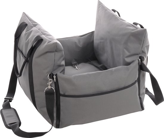 Flamingo Bobba - Autostoel Honden - Autostoel Bobba Staand 3-in-1 Grijs 56x56x42cm - 1st - 139267 - 1st