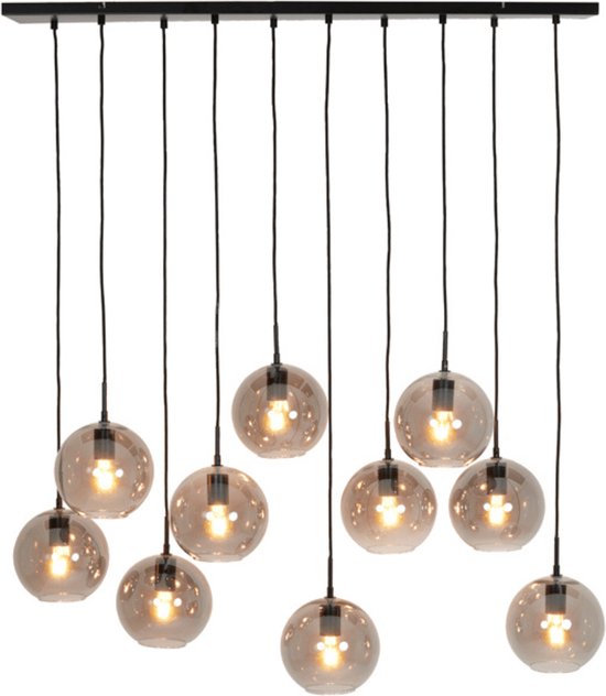 Suspension 10L 124x35x120 cm SUBAR noir mat + verre fumé