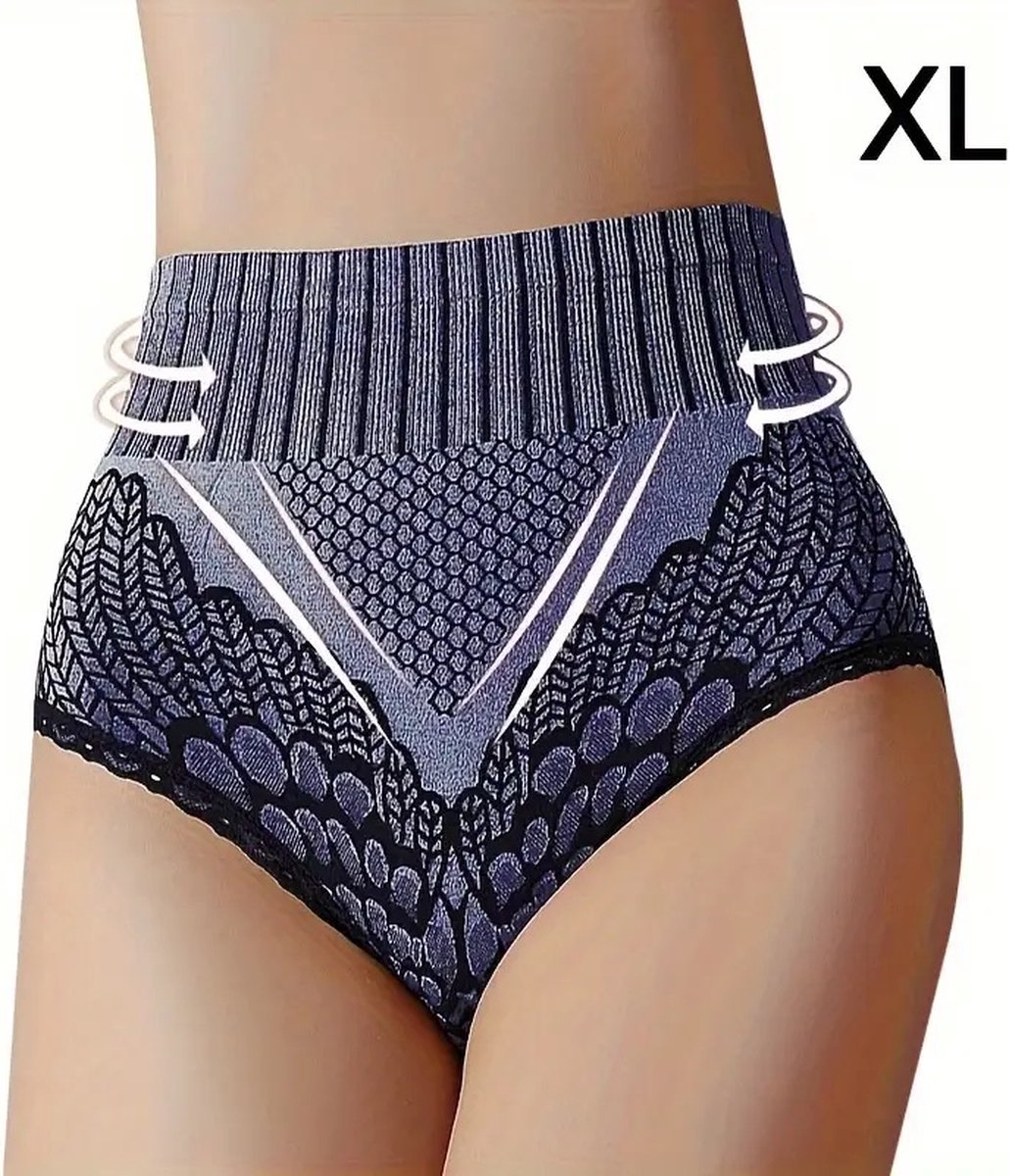 Cheaperito Corrigerend Ondergoed Voor Dames | Heupliftende Bodyshaper I Hoge Taille I Tailletrimmers I Corrigerend Slipje | Correctie Buik Ondergoed | Maat XL I Blauw