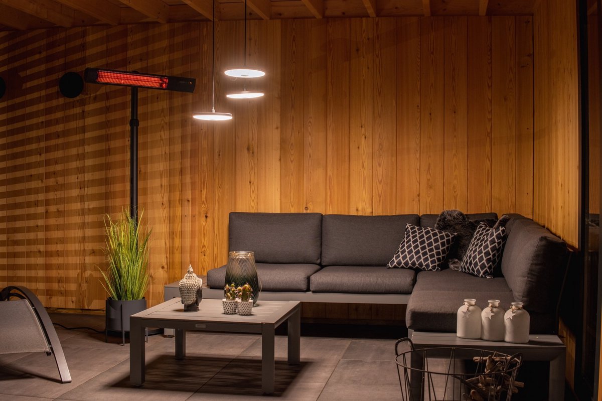 Sunred Dark 2500 W - Freestanding patio heater - Black + cover
