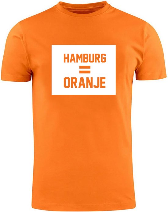 Hamburg is Oranje T-shirt | Nederlands Elftal | EK Duitsland 2024 | Voetbal | Unisex | Shirt | Holland | Dames en Heren