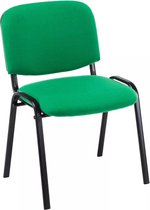 In And OutdoorMatch Bezoekersstoel Rubye - Stoel groen - Met rugleuning - Vergaderstoel - Zithoogte 45cm