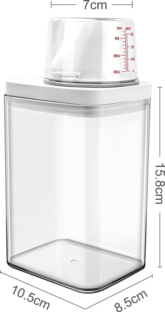 Yallmie 3 stuks opslag voor vloeibare wasmiddelen, 1,5 l Yallmie 3 stuks opslag voor vloeibare wasmiddelen, 1,5 l
