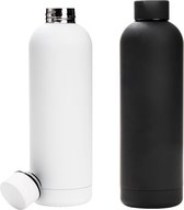 Lot de 2 bouteilles d'eau isolées, 750 ml/25 oz, récipient d'eau isolé sous vide, bouteilles d'eau de sport en acier inoxydable pour voyage, voyage, randonnée, camping, bouteille thermique pour boissons froides