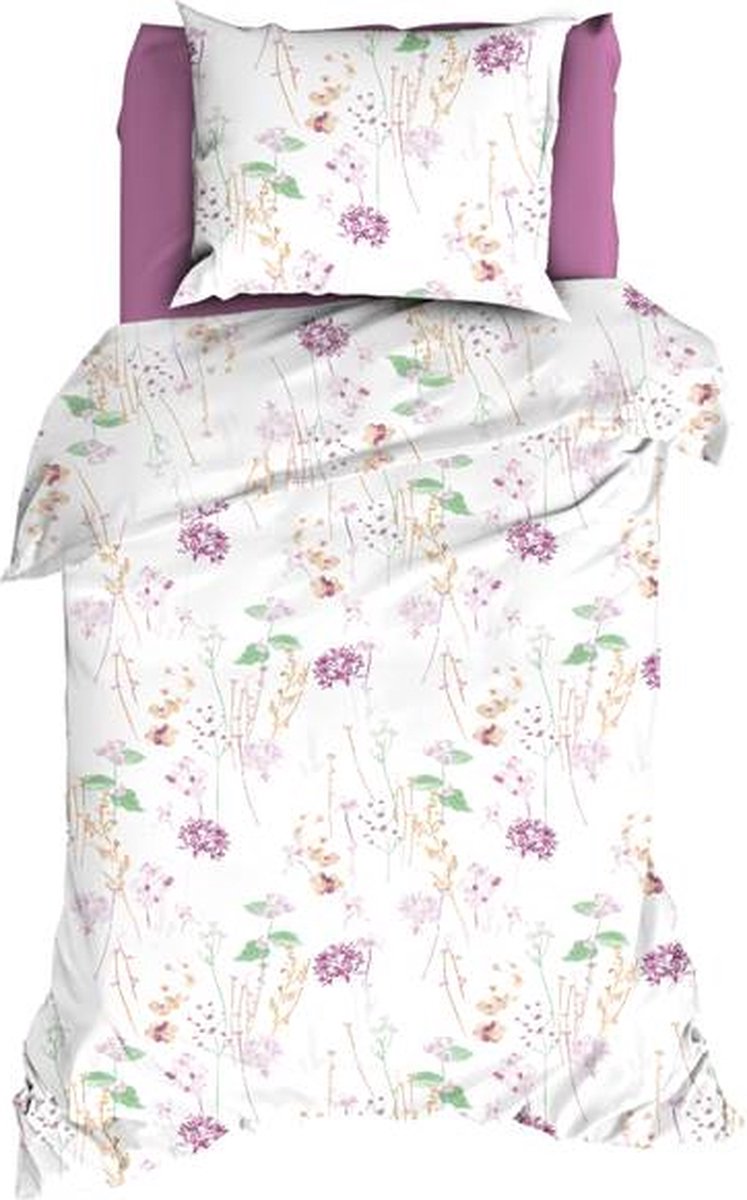 Romanette Jardin Dekbedovertrek - Eenpersoons - 140x200/220 cm - Rose