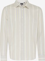 Striped Structured Shirt LS Mannen - Off White - Maat S