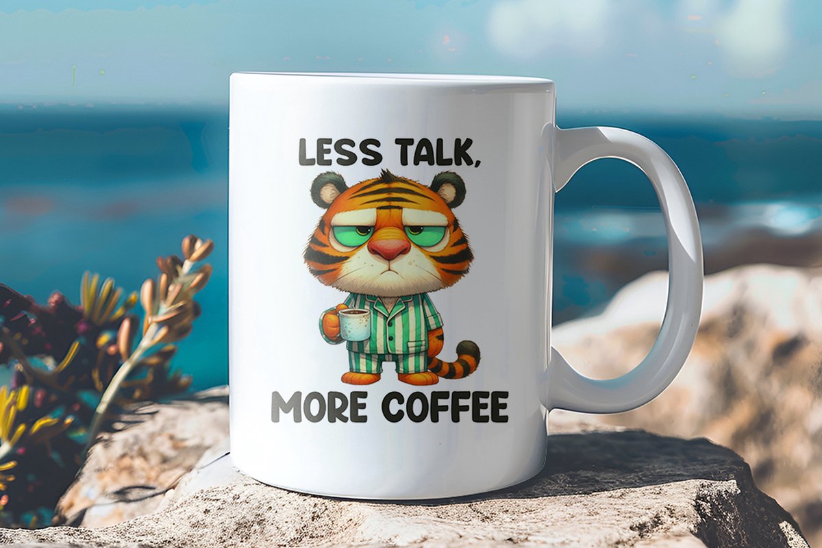 Mok – "Less Talk - More Coffee" – Voor de Koffiepuristen