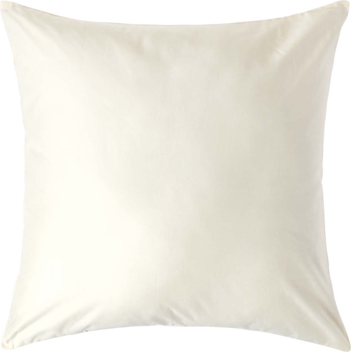 Homescapes Luxe Satijn Kussensloop 80x80 cm – Crème – 100% Egyptisch Katoen – Draaddichtheid 1000