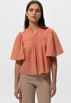 Sissy-Boy - Licht oranje A-lijn blouse met fladdermouwen
