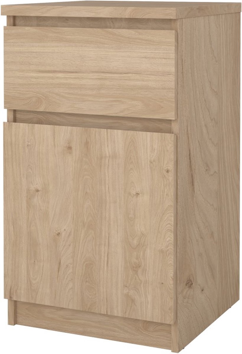 Naia nachtkastje deur omkeerbaar 1 deur 1 lade okkernoot decor.