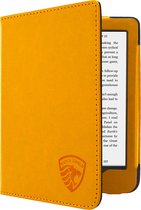 Hoesje Geschikt voor Kobo Clara 2E Luxe Sleepcover - Book Case Hoes Cover - Cognac Light