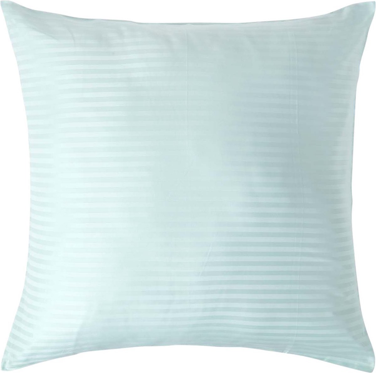 Homescapes Satijn Streep Katoen Kussensloop 80x80 cm – Aquablauw – 100% Egyptisch Katoen –
