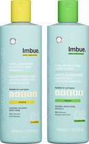IMBUE Haarverzorgingsset Voor Krullend Haar & Coils - Shampoo & Conditioner - Vegan, Siliconen- & Sulfaatvrij - 2 Stuks