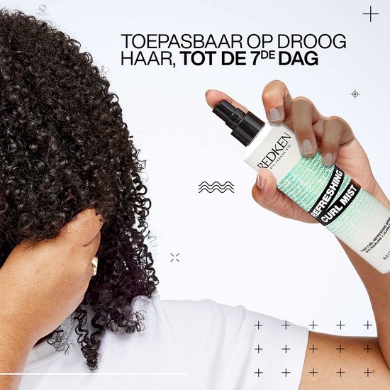 Redken Refreshing Curl Mist - Rafraîchit les boucles jusqu'à 7 jours sans lavage - 250ml