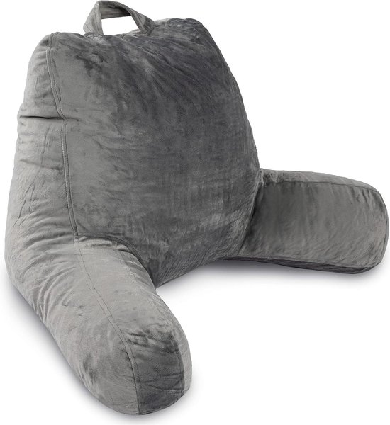 Therapeutisch Leeskussen/Lumbaalkussen - Geweldig als Ruggensteun om te Lezen of te Gamen - met Versnipperd Traagschuim (45 x 38 cm) wedge pillow