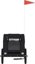 vidaXL - Remorque de vélo pour chien - oxford - tissu - et - fer - noir