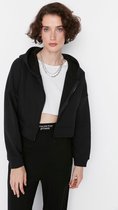 Trendyol TWOAW20SW0660 Volwassenen Vrouwen Sweatshirt Single pack - Zwart - XS