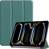 Tri-Fold Book Case met Wake/Sleep - Geschikt voor iPad Pro 11 (2024) Hoesje - Groen
