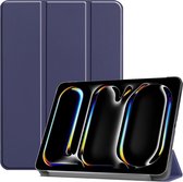 Tri-Fold Book Case met Wake/Sleep - Geschikt voor iPad Pro 11 (2024) Hoesje - Blauw