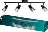 Spot Plafond Philips Sleet 3 Lumières - Noir, Verre Fumé, Culot E14 - Design Orientable Et Facile à