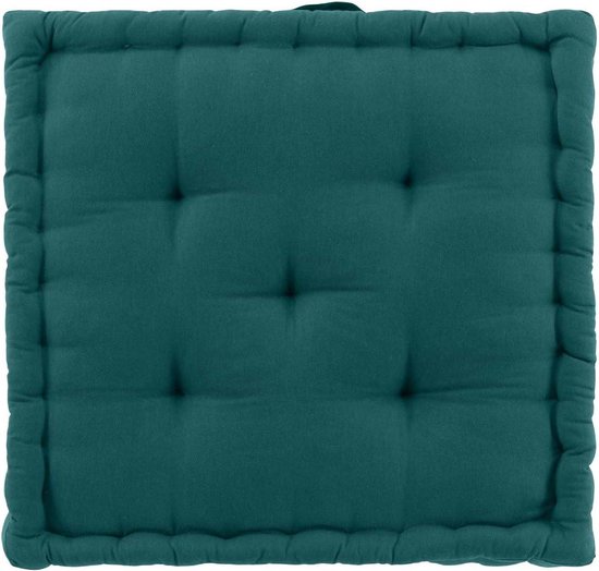 Vloerkussen Twily Emerald (50 x 50 x 10 cm) - Katoen/polyester gerecycled floor pillow