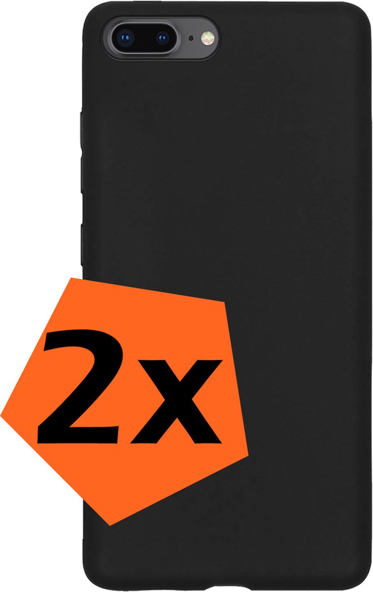 Hoes Geschikt voor iPhone 6s Hoesje Cover Siliconen Back Case Hoes - Transparant - 2x