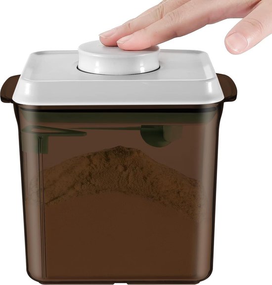vione Luchtdichte voedselopslagcontainersets, pop-up voedselcontainers met deksels, stapelbare formulecontainer voor rijst, koffie, meel, suiker, granen (1700 ml