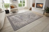 Flycarpets Terrain Designer Laagpolig vloerkleed - Orken - Grijs / Crème - 120x170 cm