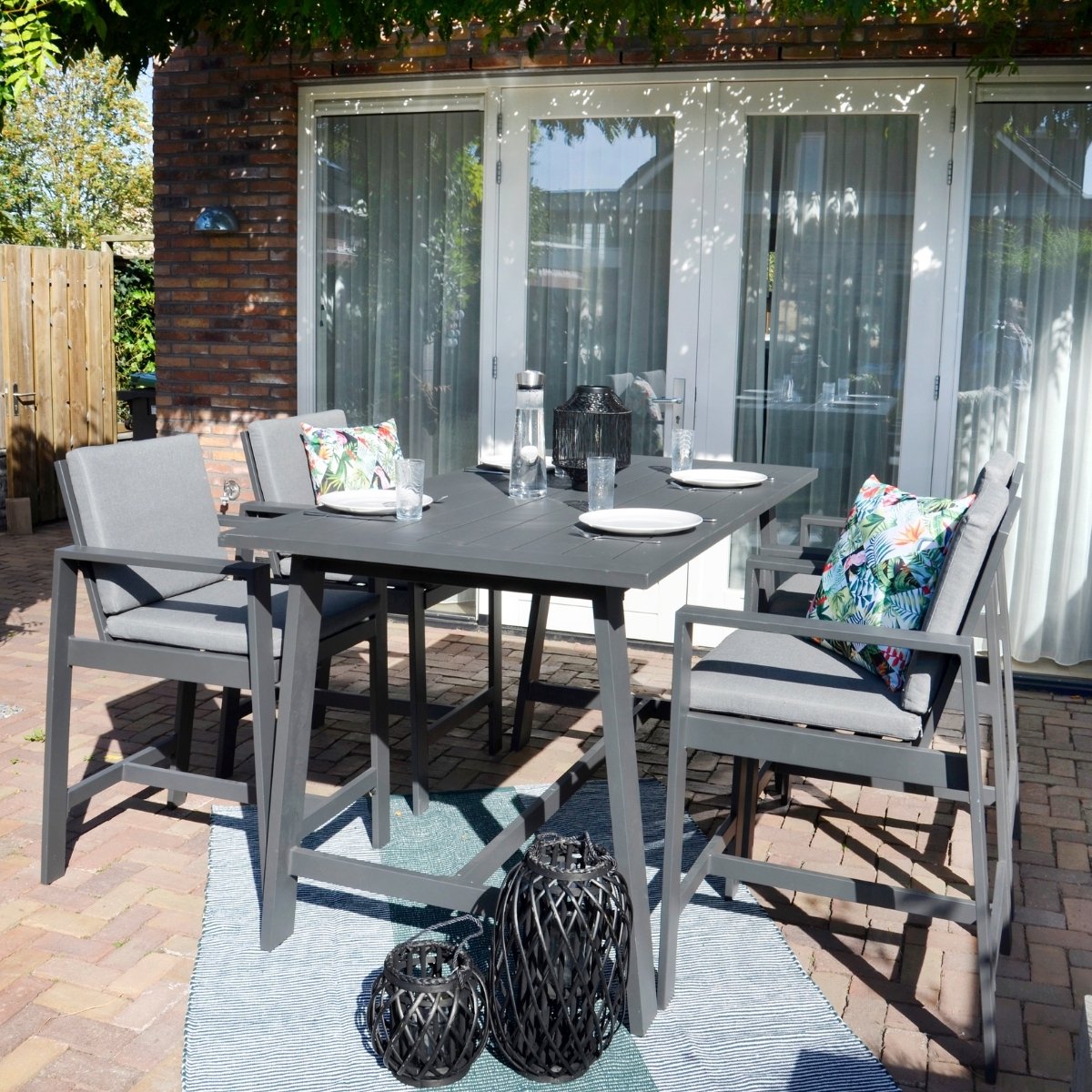 Lesli Living Tabouret de bar Malibu - Charcoal - Aluminium
