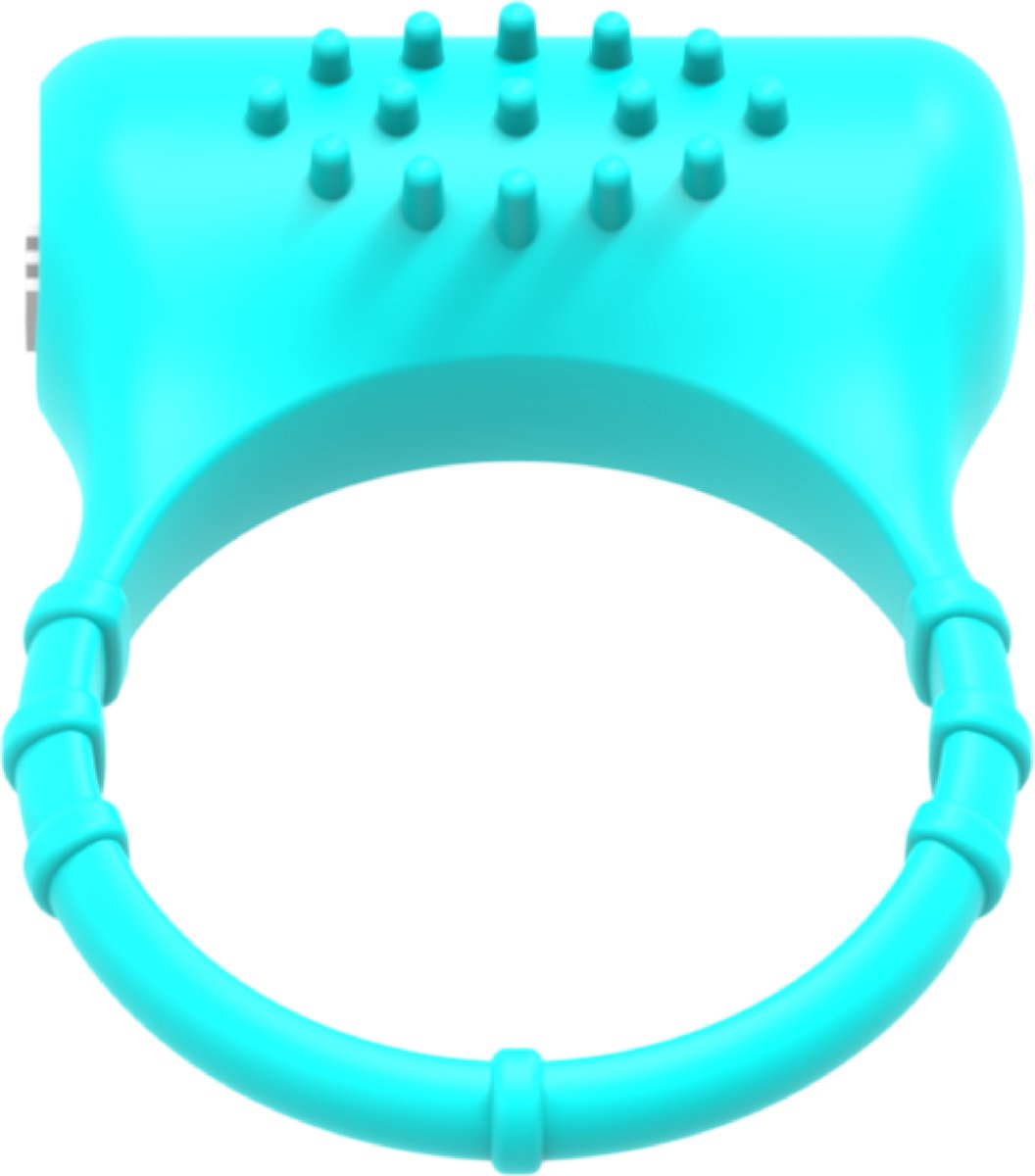 Goedkoopste Vibrerende cockring met clitorisstimulator - Turquoise