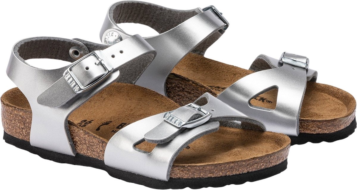 Birkenstock Rio Electric Metallic Sandalen Junior Zilver