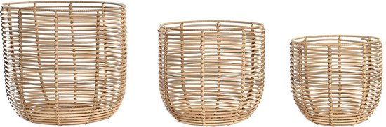 Basket spelset DKD Home Decor Metaal PP (36 x 36 x 32 cm)