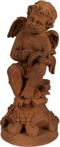 Decoratie Beeld Engel 36 cm Bruin Polyresin Religious sculpture