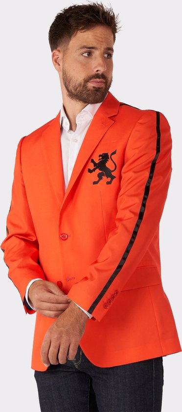 OppoSuits Holland Hero - Blazer pour homme - Veste Oranje pour la fête du roi des Nederland - Taille EU 58