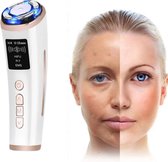 Appareil avancé de rajeunissement et de raffermissement du visage avec thérapie par la lumière HIFU, RF, EMS et LED - Wit nacré