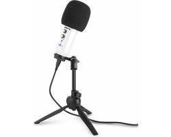 Studio microfoon - Vonyx CM320W USB microfoon met tafelstandaard - Wit